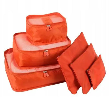 Набор дорожных органайзеров для вещей 6 шт. Цвет: оранжевый