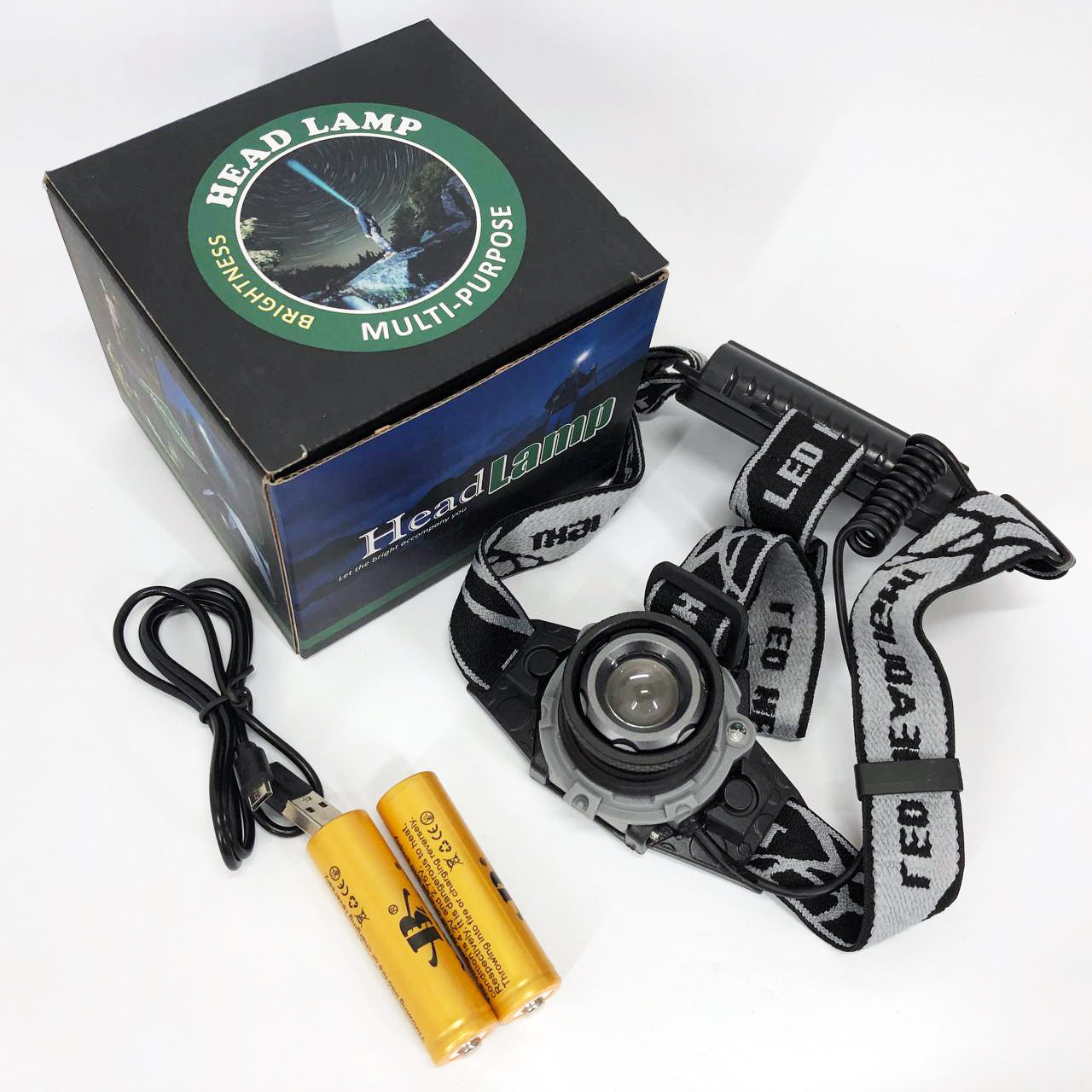 Фонарь налобный Police Водостойкий BL-W002 XPE датчик движения, Фонарик налобный мощный, Головной фонарик