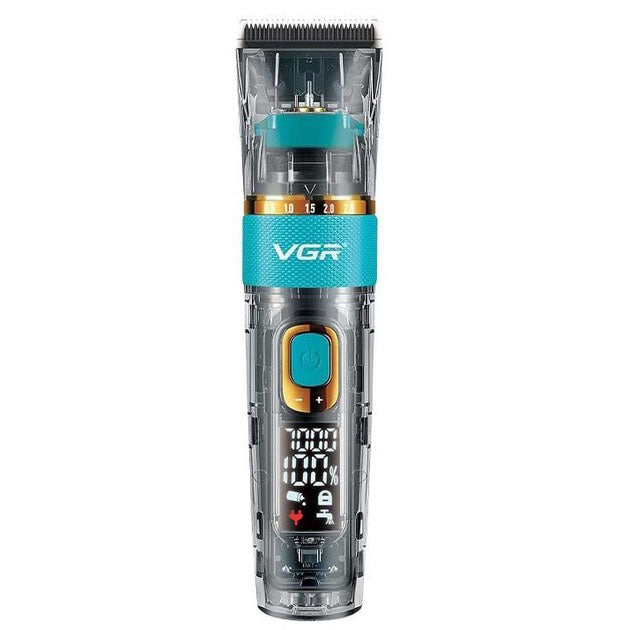 Машинка для стрижки волос и бороды VGR V-695 с LED дисплеем IPX7 влагозащита, Окантовочная машинка