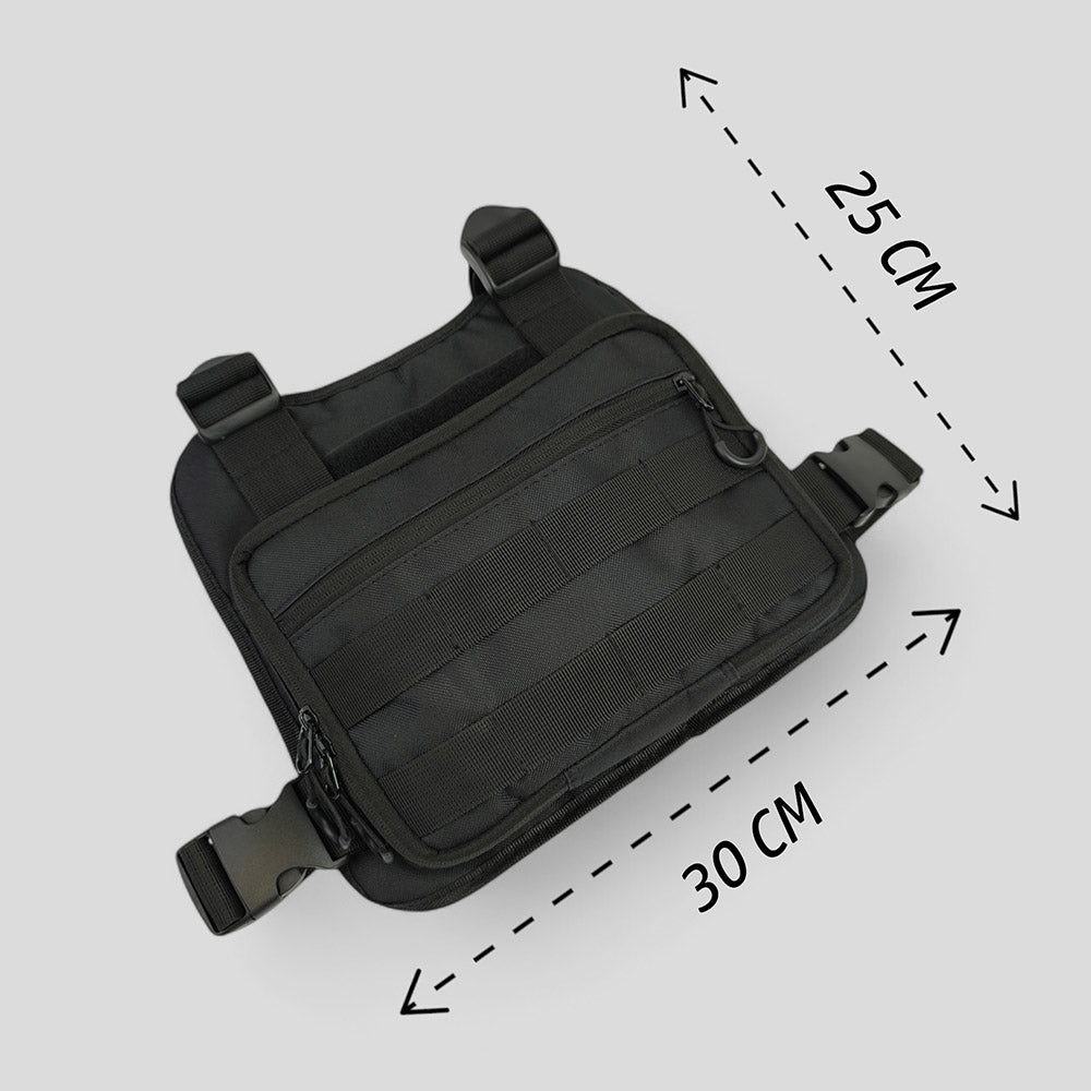Нагрудная тактическая сумка мужская, сумка через плечо черная разгрузка