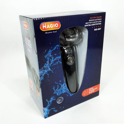 Электробритва 3 плав. головки/ сухое/ влажное бритье/высувной триммер MAGIO MG-687