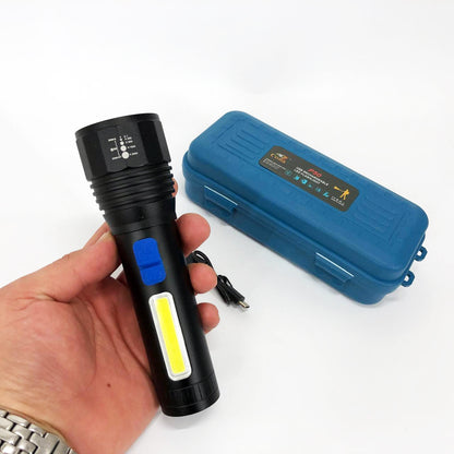 Фонарь ручной аккумуляторный CB-C11-P50-COB, Фонарик светодиодный ручной аккумуляторный портативный