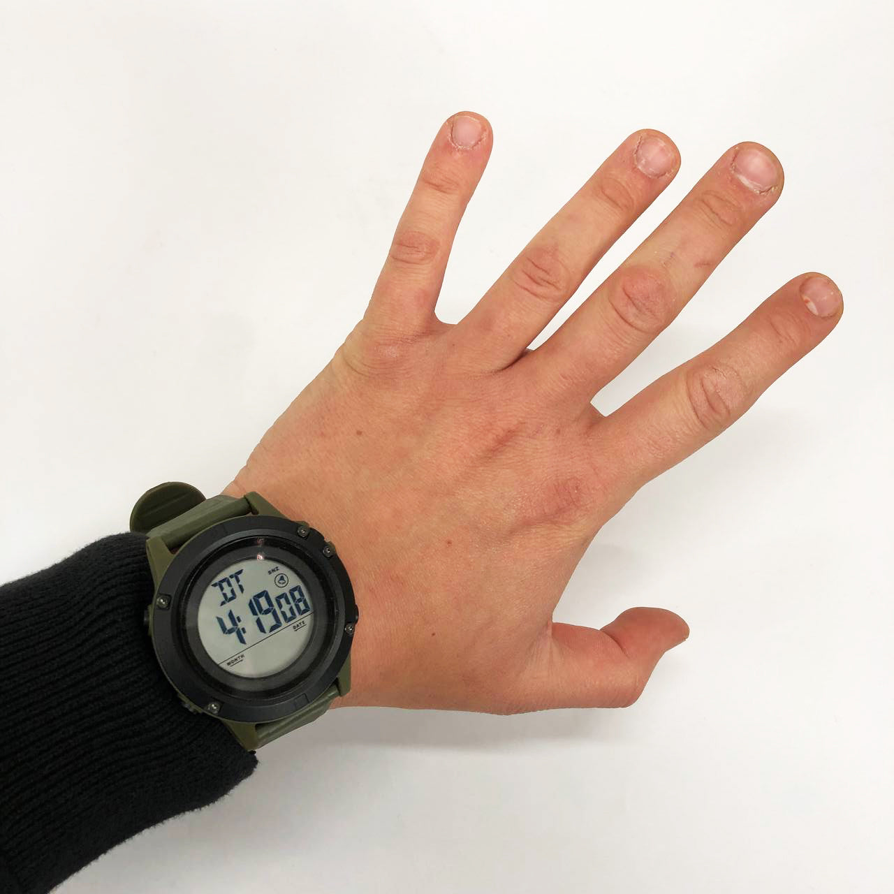 Часы наручные мужские SKMEI 1508AGWT ARMY GREEN-WHITE, Водонепроницаемые мужские часы. Цвет: зеленый