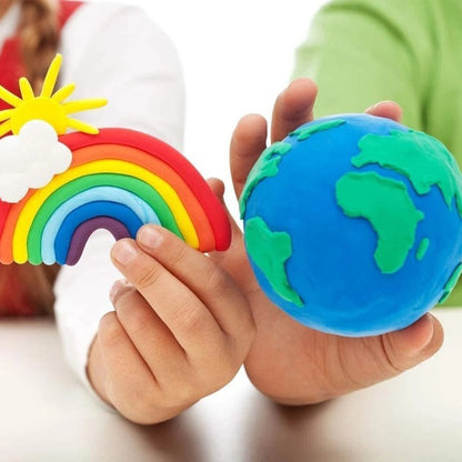 Легкий воздушный пластилин 24 цвета для лепки с инструментами набор для творчества художественный