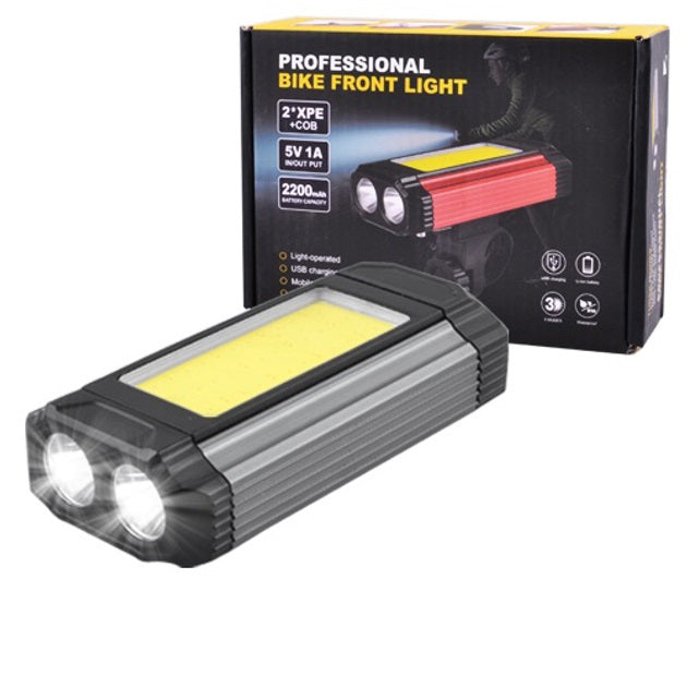 Велосипедный фонарь 501-2XPE+COB, Фара led для велосипеда, Фара велосипедная передняя, Лед фара