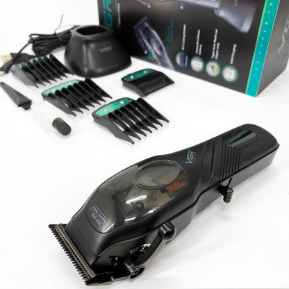 Машинка для стрижки волос VGR V-269 (профессиональная) с дисплеем и 4 насадками, окантовочная машинка