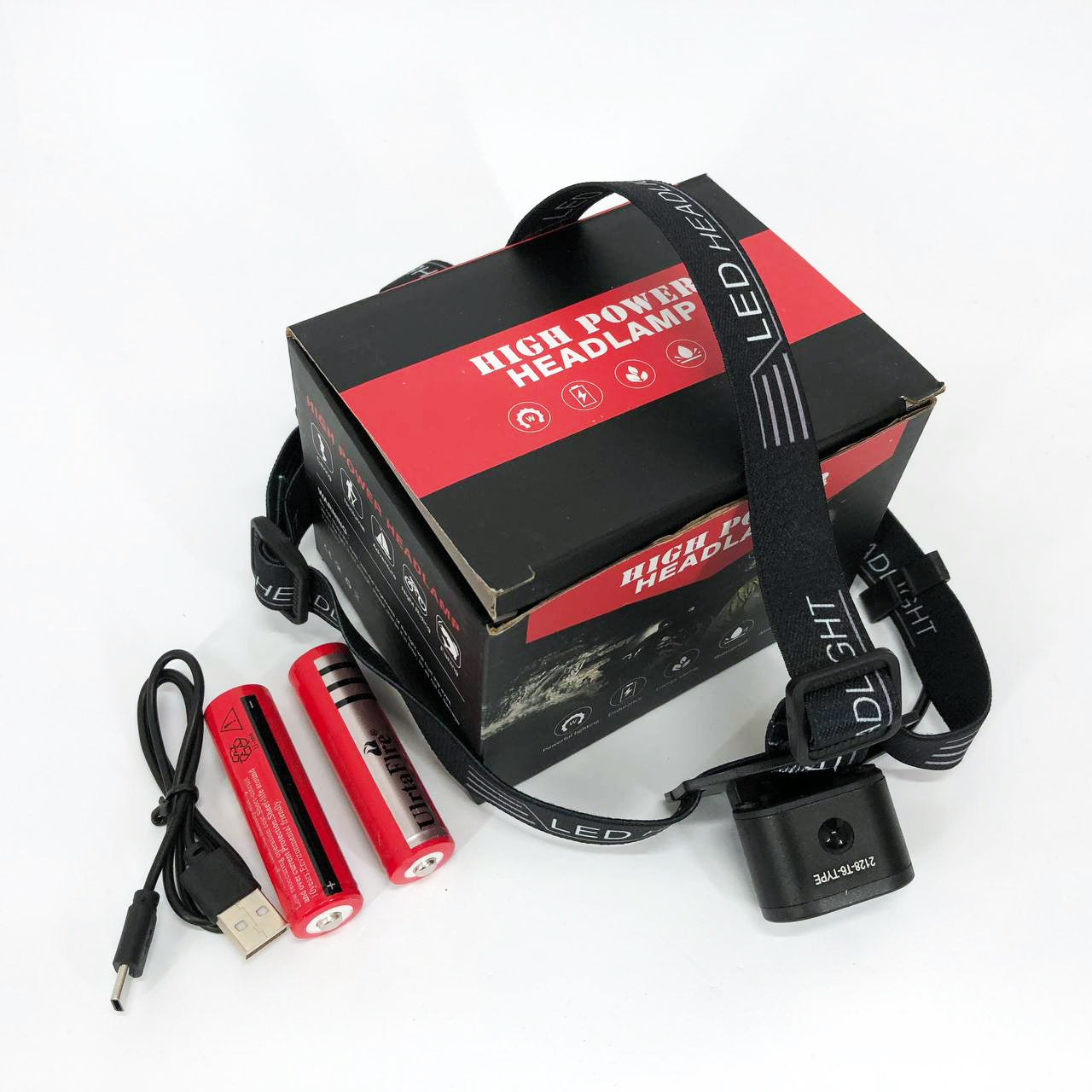 Фонарь налобный аккумуляторный Police 2128-2T6, Портативный светодиодный налобный фонарь