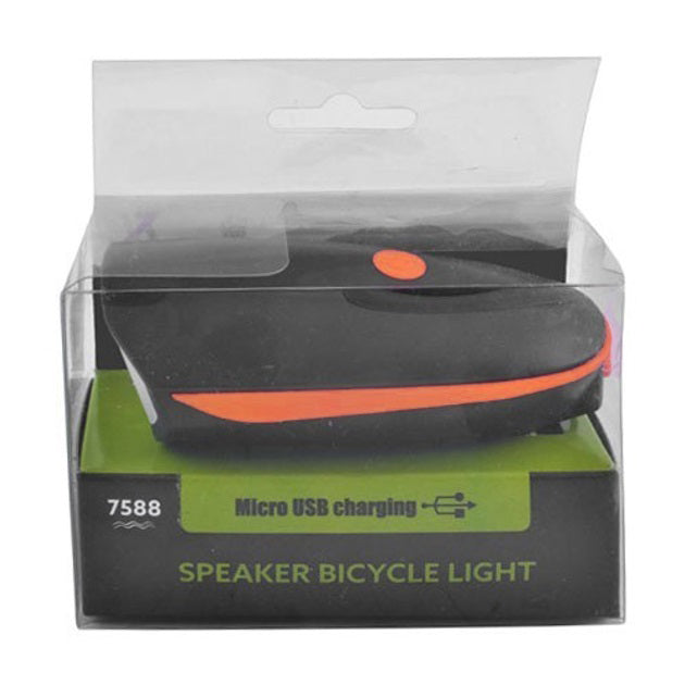 Велофонарь + звонок 7588/758/056, выносная кнопка, Waterproof, встроенный аккумулятор 14500