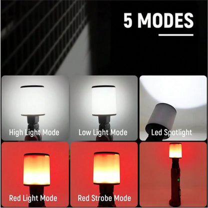 Фонарь аккумуляторный WORKLIGHT-072-XPE 10W 350Lm с крюком и магнитом, Многофункциональный led фонарь