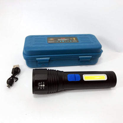 Фонарь ручной аккумуляторный CB-C11-P50-COB, Фонарик светодиодный ручной аккумуляторный портативный