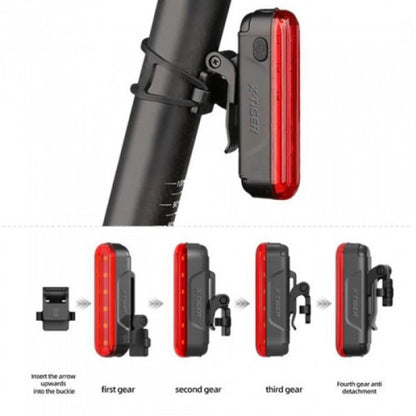 Велосипедный фонарь аккумуляторный LEADBIKE LD80-6LED с лазерной разметкой велофонарь, Фонарь стоп