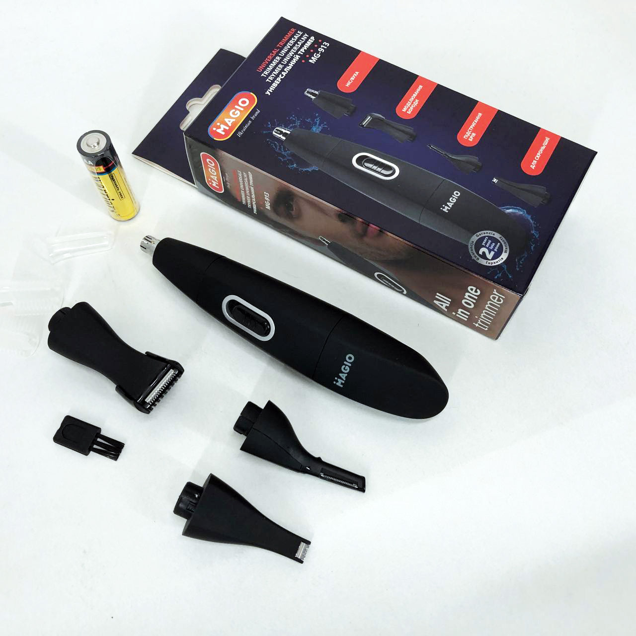 Триммер MAGIO MG-913 Aqua 4в1, Триммер беспроводной, Машинка мужская для бритья