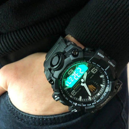 Часы наручные мужские SKMEI 6851/1586BK, Армейские часы противоударные, Водонепроницаемые мужские часы