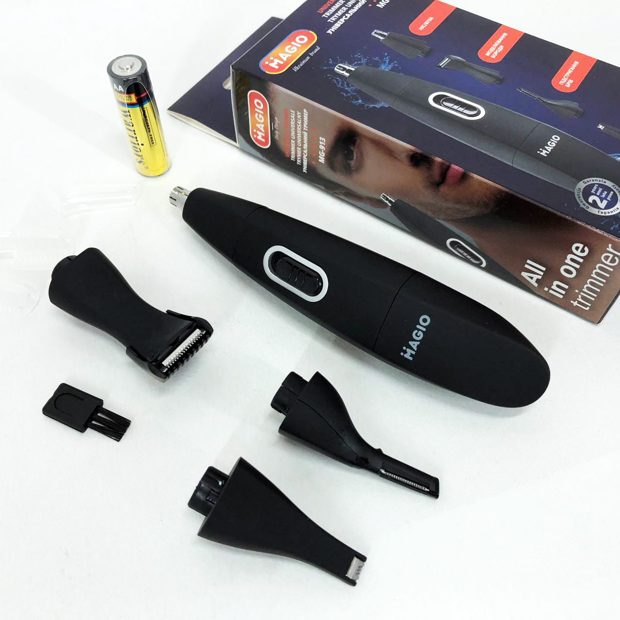 Триммер MAGIO MG-913 Aqua 4в1, Триммер беспроводной, Машинка мужская для бритья