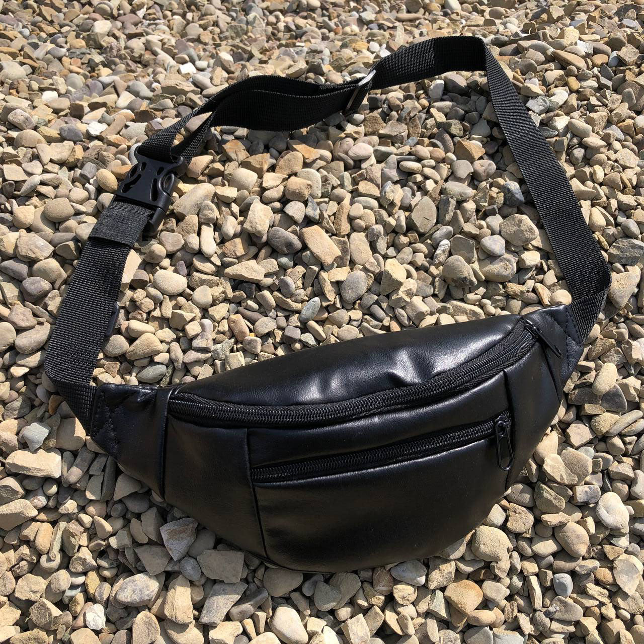 Сумка на пояс. Сумка через плечо. бананка мужская/женская. Цвет: черный