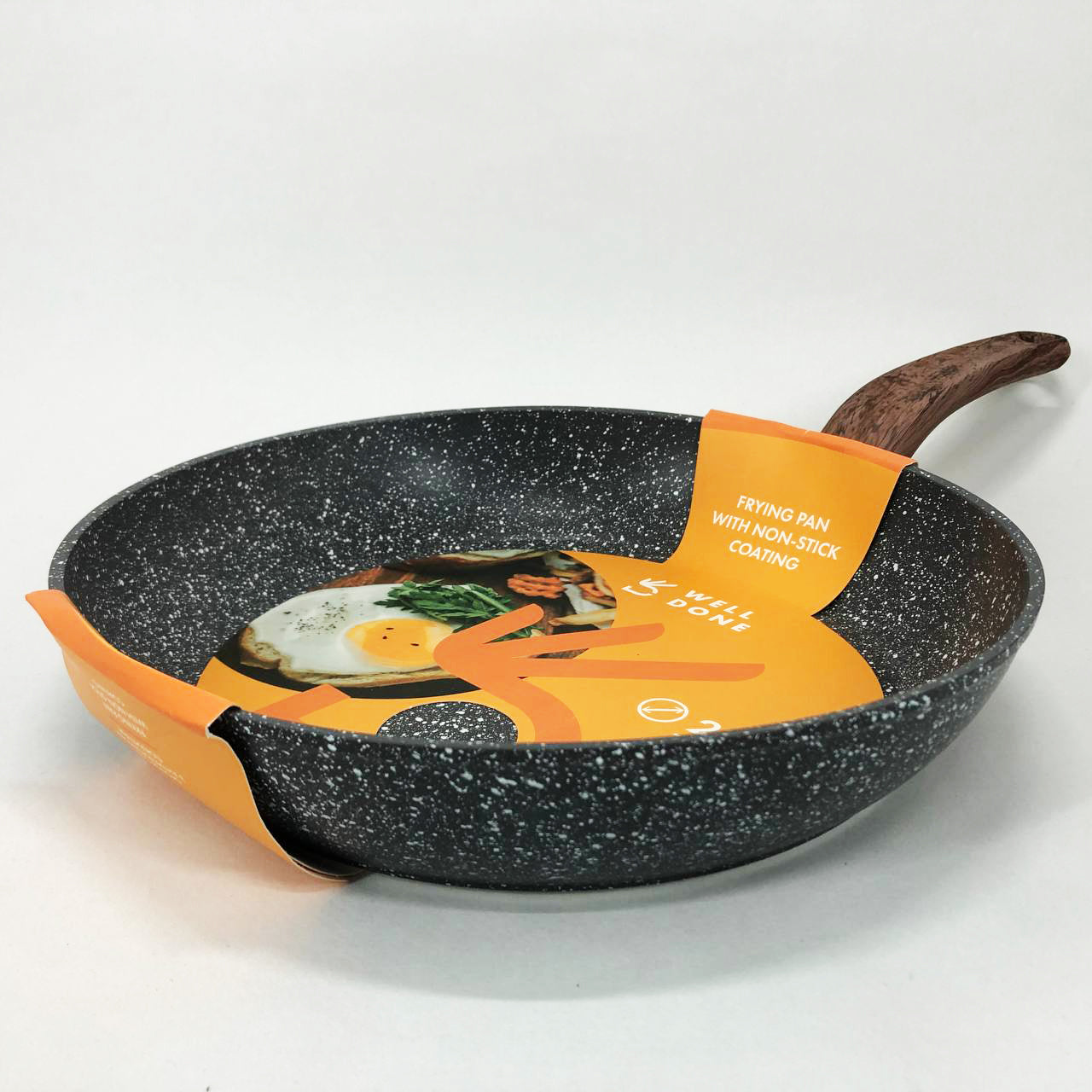 Сковорода Well Done WD-1038N с покрытием Marble Stone 28 см, сковорода с индукционным дном