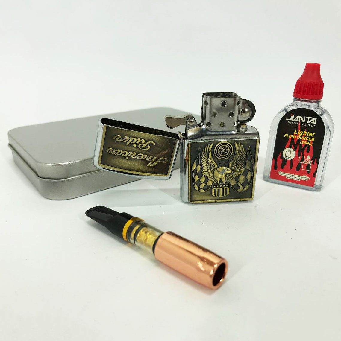 Зажигалка бензиновая в подарочной коробке N4, зажигалка в подарочном футляре, подарок зажигалка парню