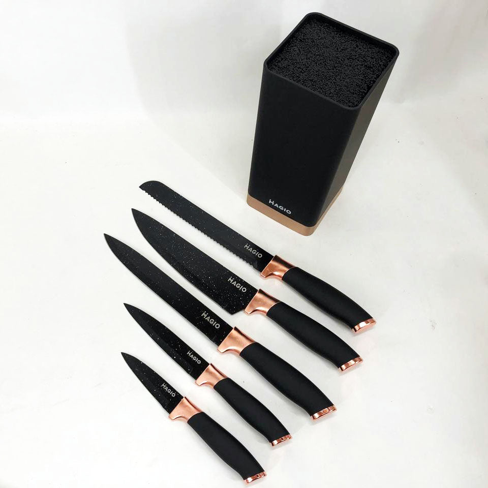 Универсальный кухонный ножевой набор Magio MG-1092 5 шт, набор ножей для кухни, набор кухонных ножей