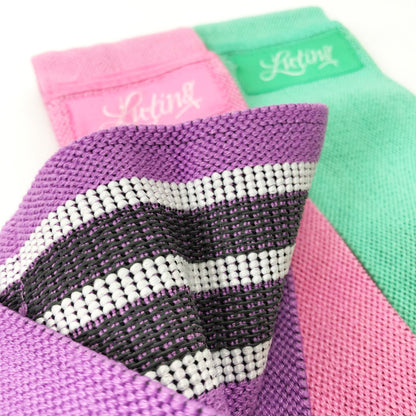 Резинки для фитнеса и спорта WOW LT-003 Набор тканевая лента эспандер 3 шт, Жгут эспандер для занятия