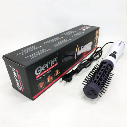 Фен-щетка для волос вращающийся фен Gemei GM-4826, фен с насадкой брашинг, вращающаяся щетка для волос