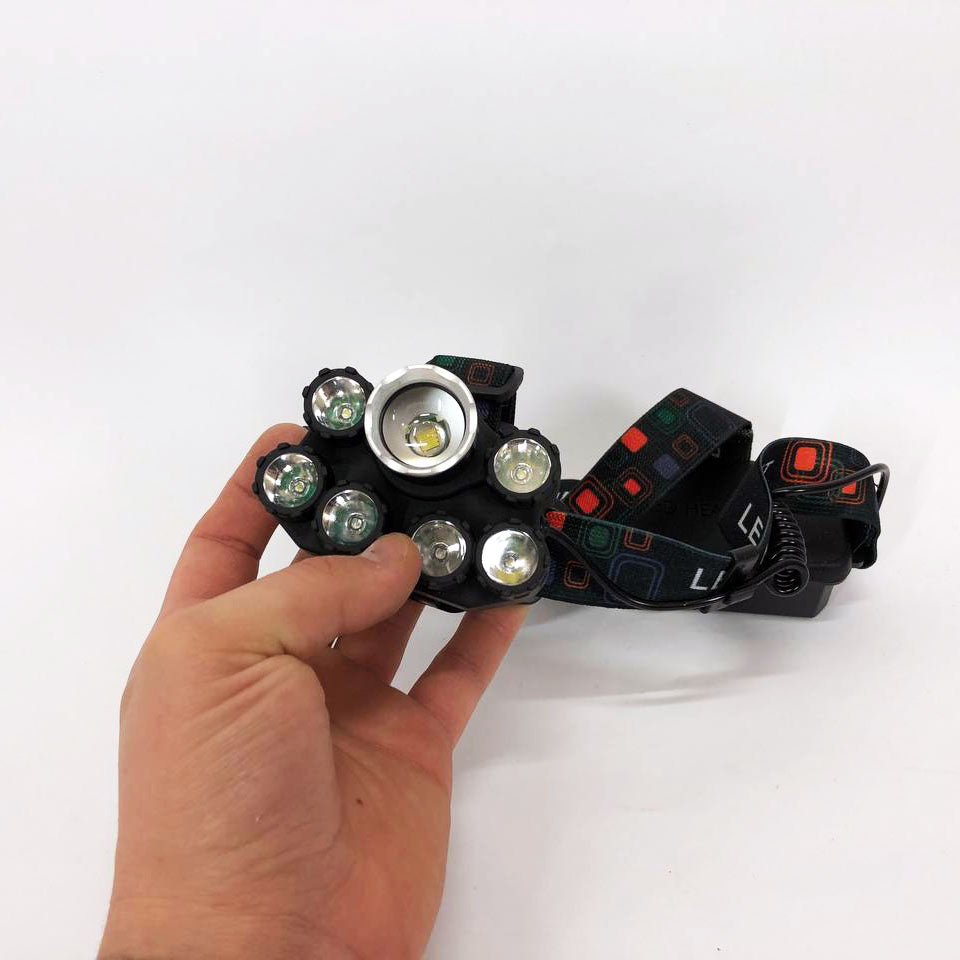 Яркий светодиодный налобный фонарь Bailong Police BL-T78 5 led белый, налобный фонарик с usb зарядкой