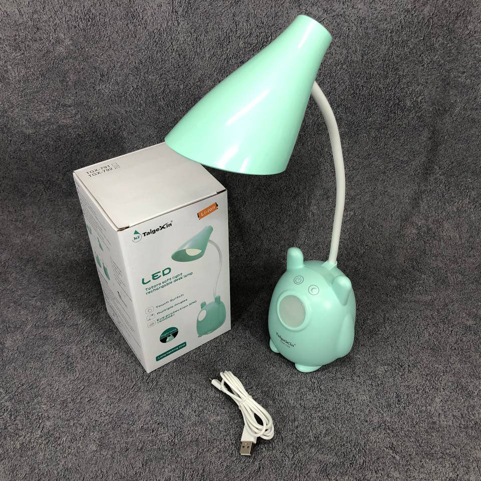 Настольная лампа TaigeXin LED TGX 792, Настольная лампа на гибкой ножке, лампа сенсорная. Цвет: зеленый