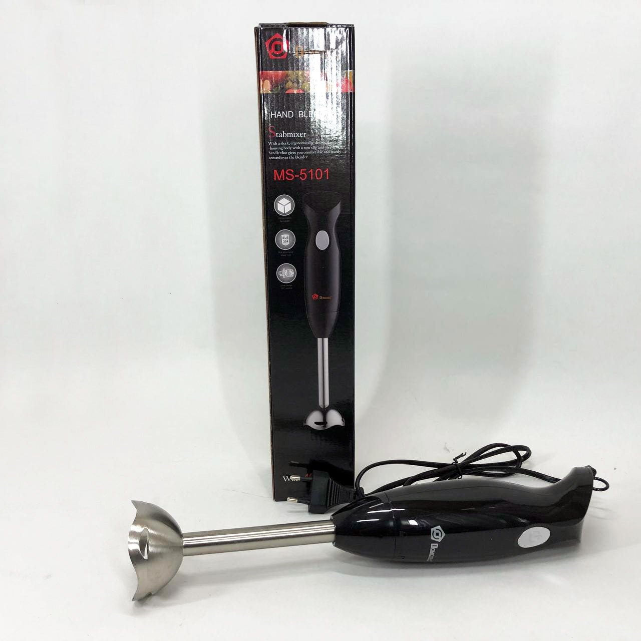 Блендер DOMOTEC MS-5101 занурювальний 350 Вт нержавіюча сталь, блендер для молочних коктейлів блендер подрібнювач