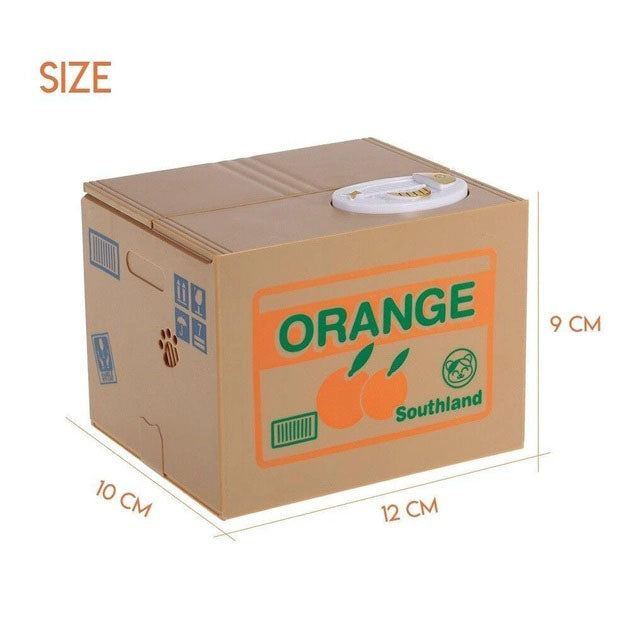 Детская сейф копилка воришка монет в коробке