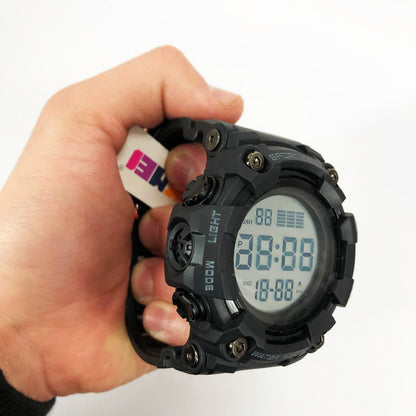 Часы наручные мужские SKMEI 1968BKWT BLACK-WHITE, часы армейские скмей. Цвет: черный с белым циферблатом