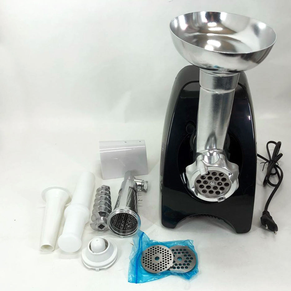 Мясорубка Suntera SMG-5425B, электрическая мясорубка с насадками, электромясорубка для шинковки
