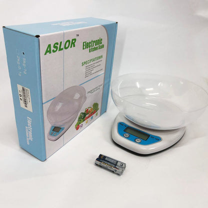 Весы кухонные с чашей QZ-129A 5кг, электронные весы для продуктов, весы для взвешивания продуктов