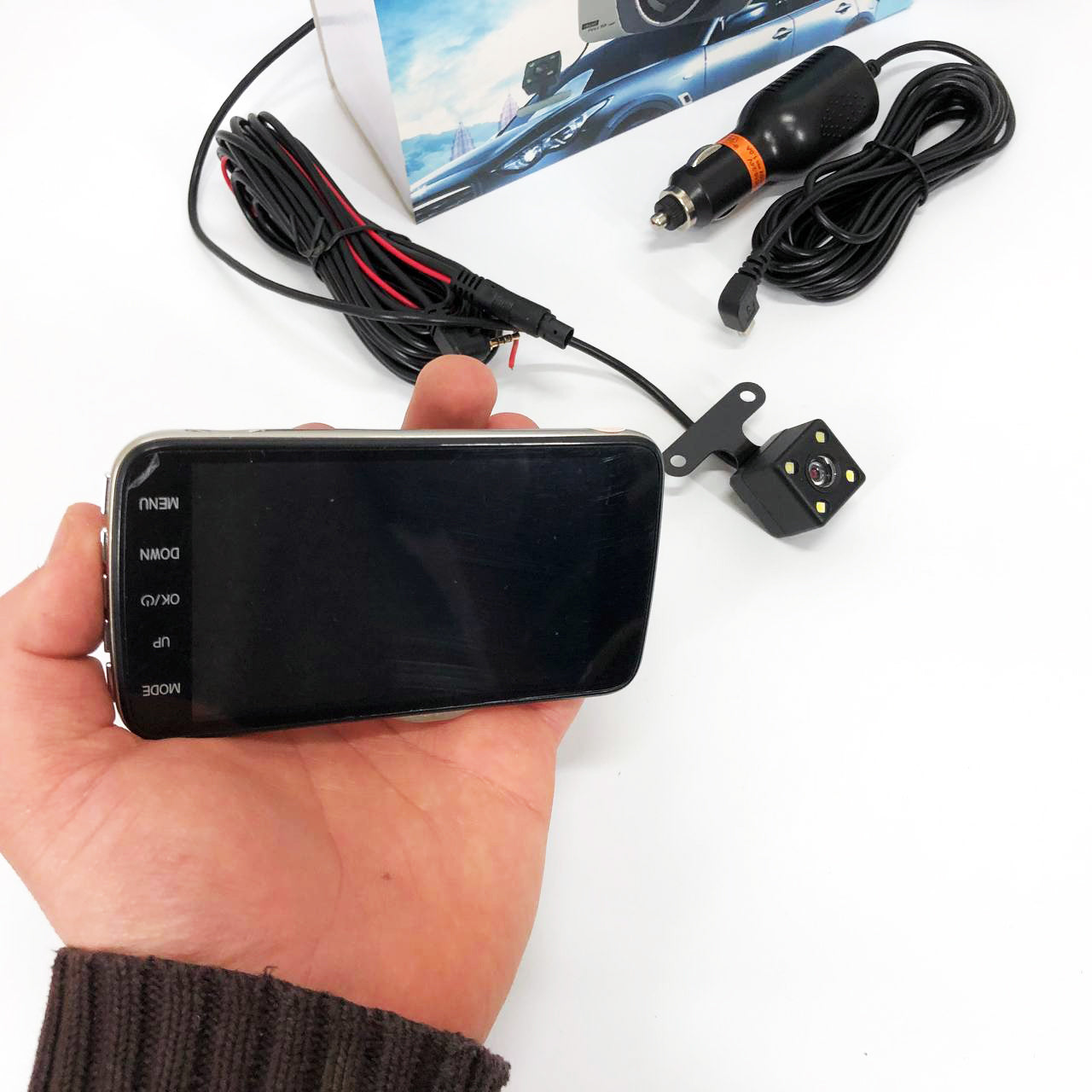 Видеорегистратор автомобильный MHZ DVR CT503 1080P с двумя камерами, Регистратор с камерой на машину