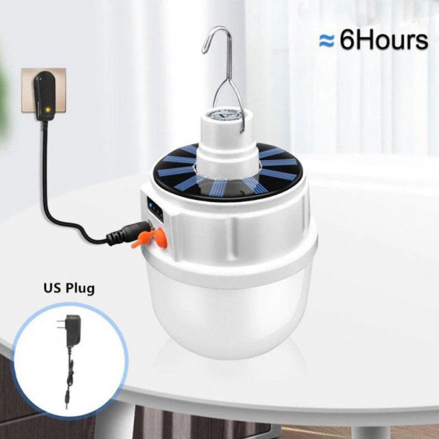 Аккумуляторная кемпинговая LED лампа светильник с солнечной панелью 5 режимов до 8 часов X-Balog BL-2025