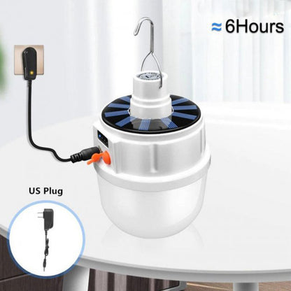 Аккумуляторная кемпинговая LED лампа светильник JD-2022 с солнечной панелью, кемпинговый фонарь-лампа