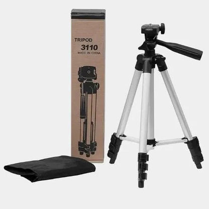 Штатив для телефона и фотоаппарата Tripod 3110 PRO портативный трипод 0,35-1.02м высота. Цвет: серебряный