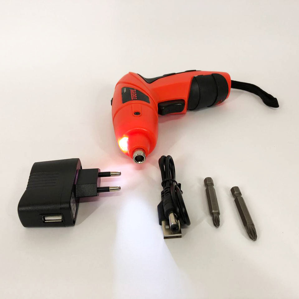 Шуруповерт отвертка Электрическая PRO TUOYE с битами и адаптером, электро шуруповерт, компактный легкий