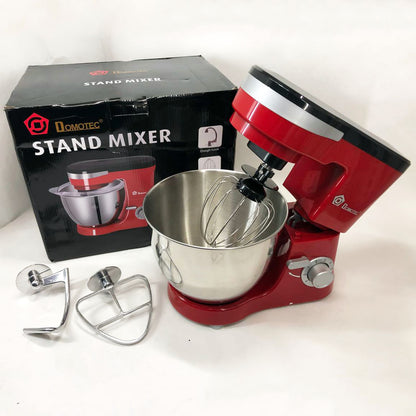 Миксер-тестомес планетарный Domotec MS-1368 на 6 скоростей 3 насадки чаша 4 л 1500 W