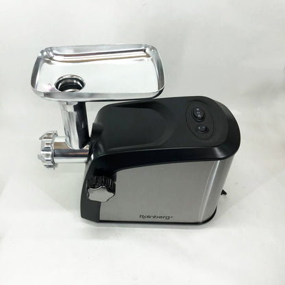 Электрическая мясорубка Rainberg RB-673 с соковыжималкой и шинковкой 9 насадок 3000W с реверсом