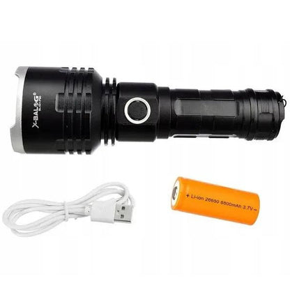 Фонарь полицейский X-Balog BL-531-P90 1х26650 8800mah USB/microUSB/ 3хААА R3 функция Power Bank