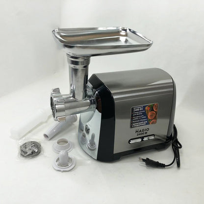 Мясорубка Magio MG-269, 2400 W, мясорубка электрическая металл, мясорубка с металлическим редуктором