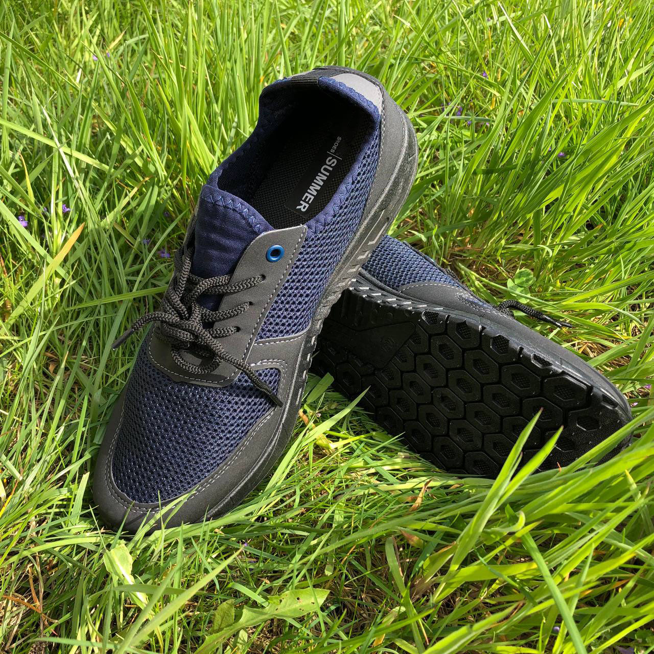 Модні універсальні кросівки із сітки 41 розмір. Чоловічі кросівки з тканини, що дихають. Модель 48177. Колір: синій 