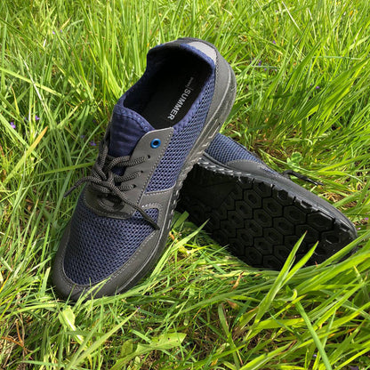 Модні універсальні кросівки із сітки 41 розмір. Чоловічі кросівки з тканини, що дихають. Модель 48177. Колір: синій 