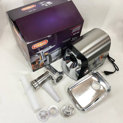 Мясорубка Magio MG-269, 2400 W, мясорубка электрическая металл, мясорубка с металлическим редуктором