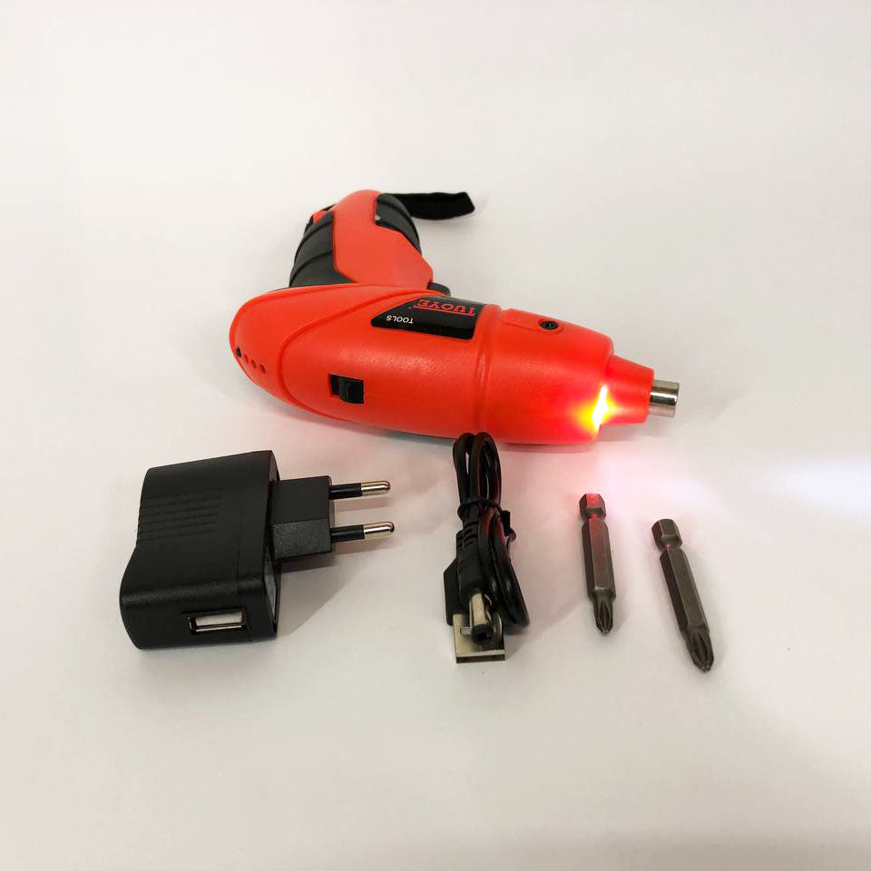 Шуруповерт отвертка Электрическая PRO TUOYE с битами и адаптером, электро шуруповерт, компактный легкий