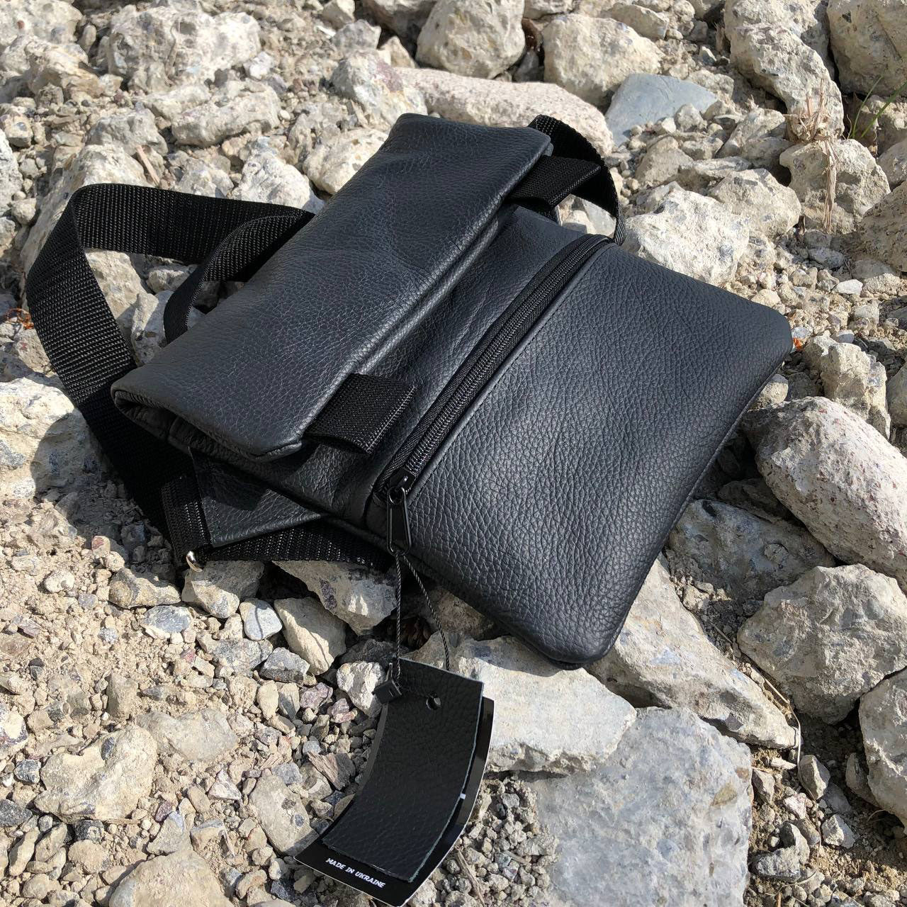 Набор 2В1. Кожаная сумка с кобурой + фонарик профессиональный POLICE BL-X71-P50