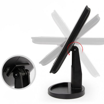 Зеркало для макияжа с 16 LED подсветкой Mirror White, Зеркало со светом для макияжа. Цвет: черный