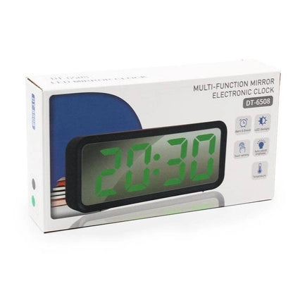 Часы настольные DT-6508 с будильником и USB зарядкой с зеленой подсветкой, лед часы настольные