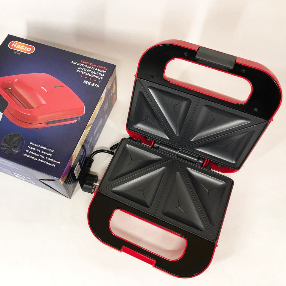 Бутербродница сендвичница MAGIO MG-376 750 Вт, бутербродница электрическая, электрическая сэндвичница
