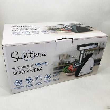 Мясорубка Suntera SMG-5421B 1800 Вт, мясорубка электрическая для мяса, мясорубка для домашней колбасы