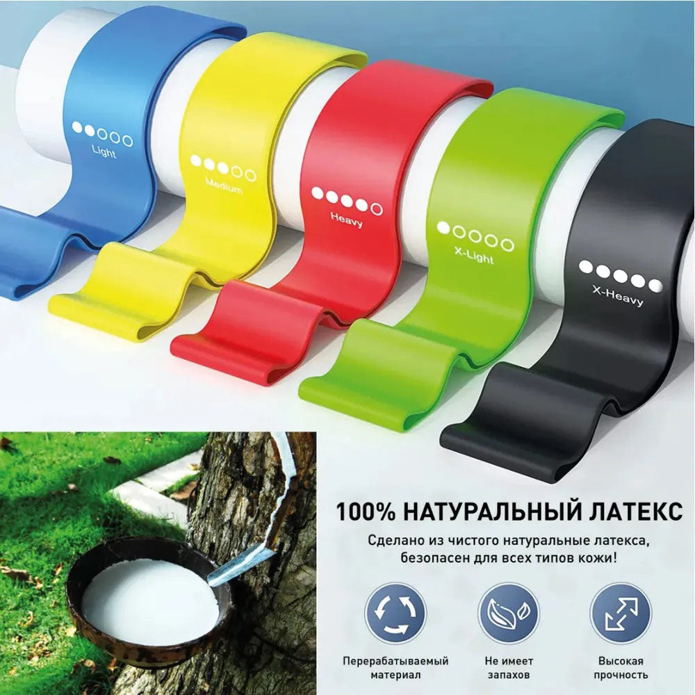 Резинки для фитнеса Fit Simplify GO DO 5 шт, спортивная резинка для тренировок, резина для тренировок